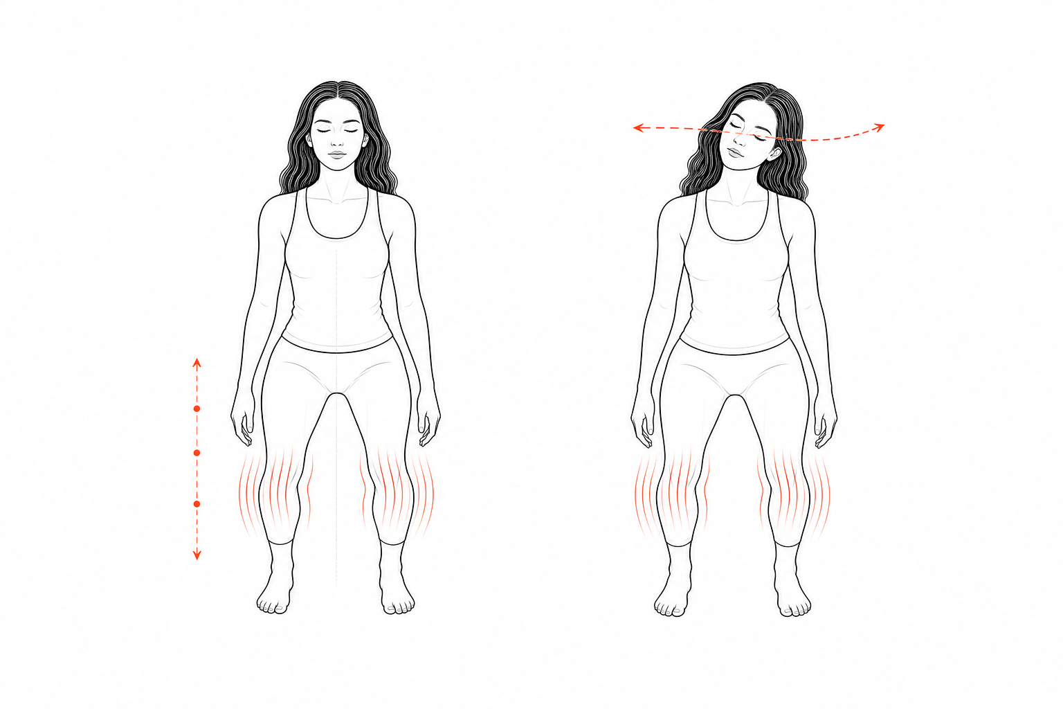 Minimal line anatomy illustration for Knee-Bend Noise Floor.