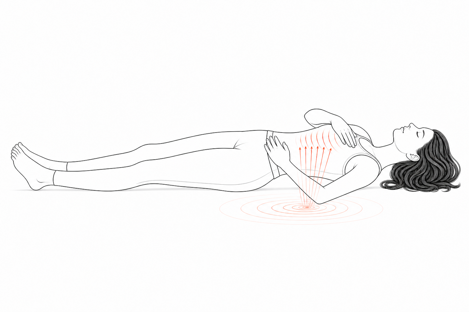 Minimal line anatomy illustration for Diaphragm Containment Leak.