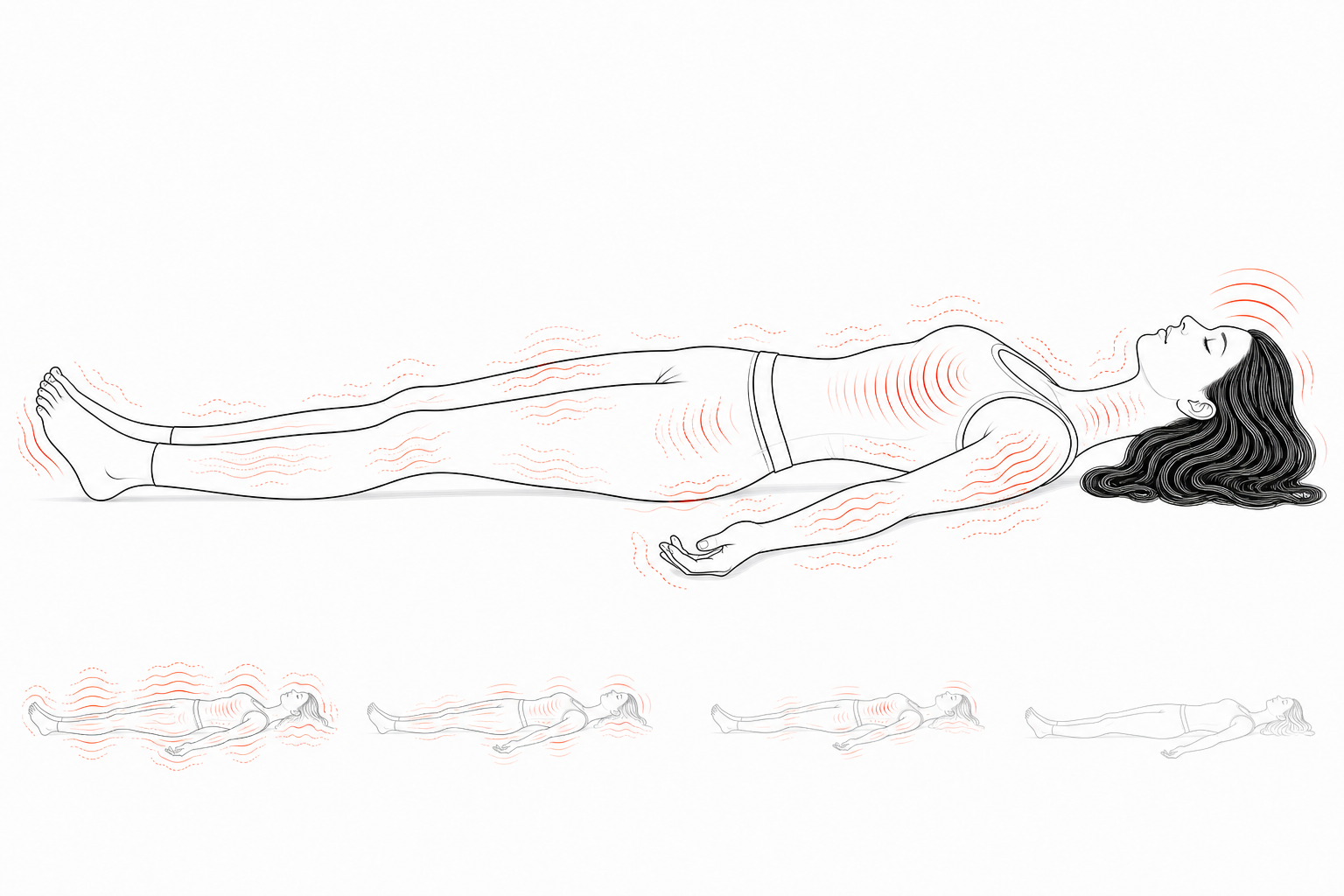 Minimal line anatomy illustration for Voluntary-Shiver Damping Map.
