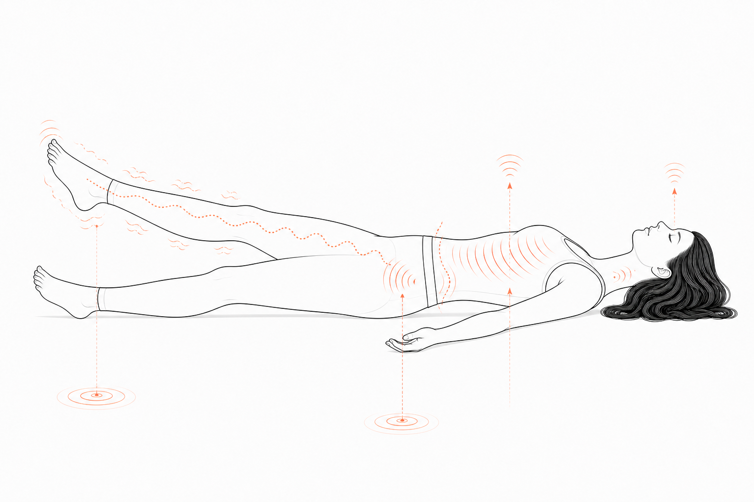 Minimal line anatomy illustration for Stilled-Leg Tremor Spectrum.