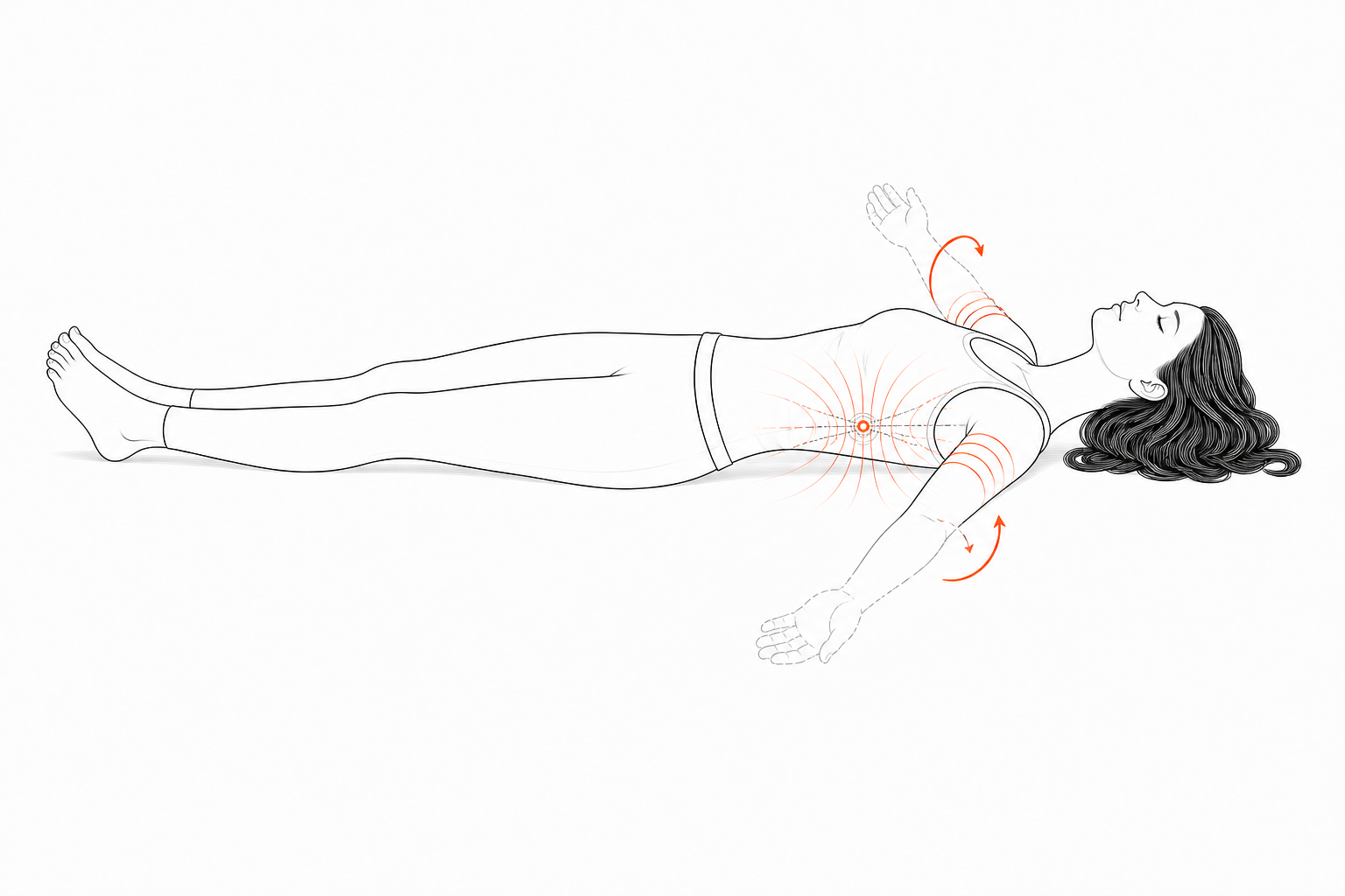 Minimal line anatomy illustration for Symmetric Humeral Thoracic Node.